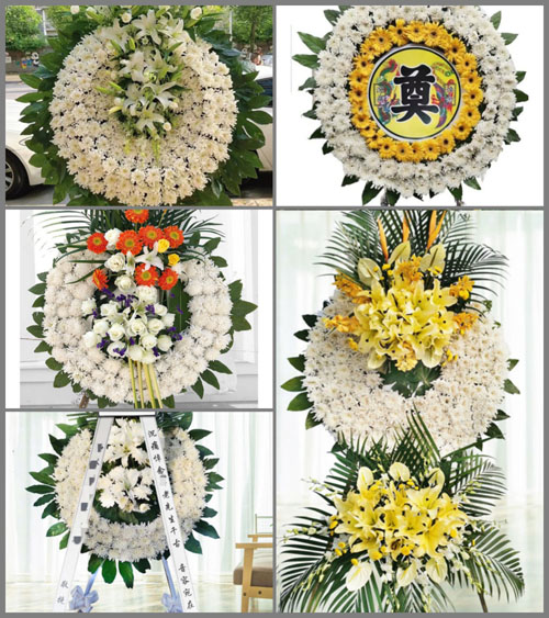 山东济宁邹城市大束镇大束后村花圈速递